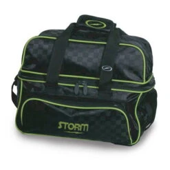 Storm Deluxe 2 Ball Tote Checkered Black/Lime