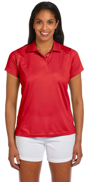 Harriton Womens 4 Oz Polytech Polo Red 3 Harriton Womens 4 Oz Polytech Polo Red