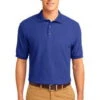 Port Authority Mens Silk Touch Polo Shirt Mediterranean Blue